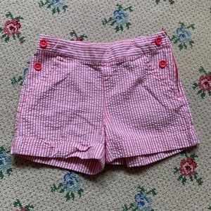 Little Girls Seersucker Sailer Shorts